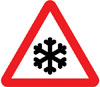Risk of ice or packed snow ahead